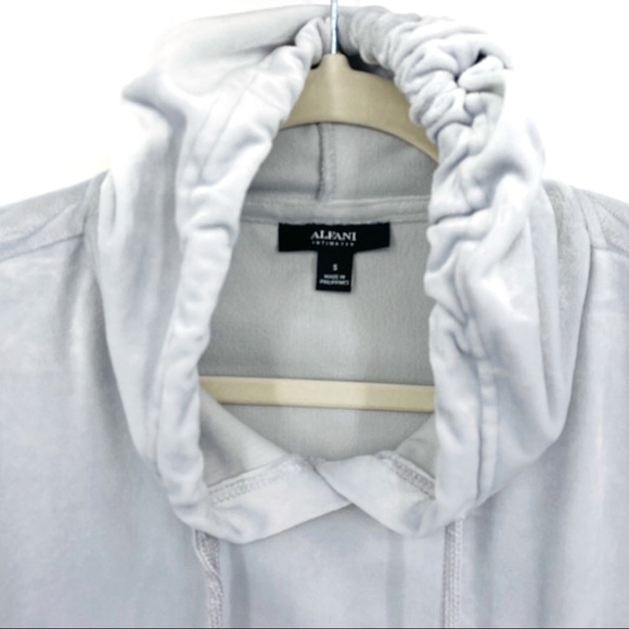Alfani Grey Velvety soft  Midi Hoodie Lounger Sm - Picture 4 of 6